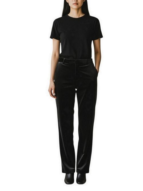 pantalone donna velluto nero Good match | AP2717U99